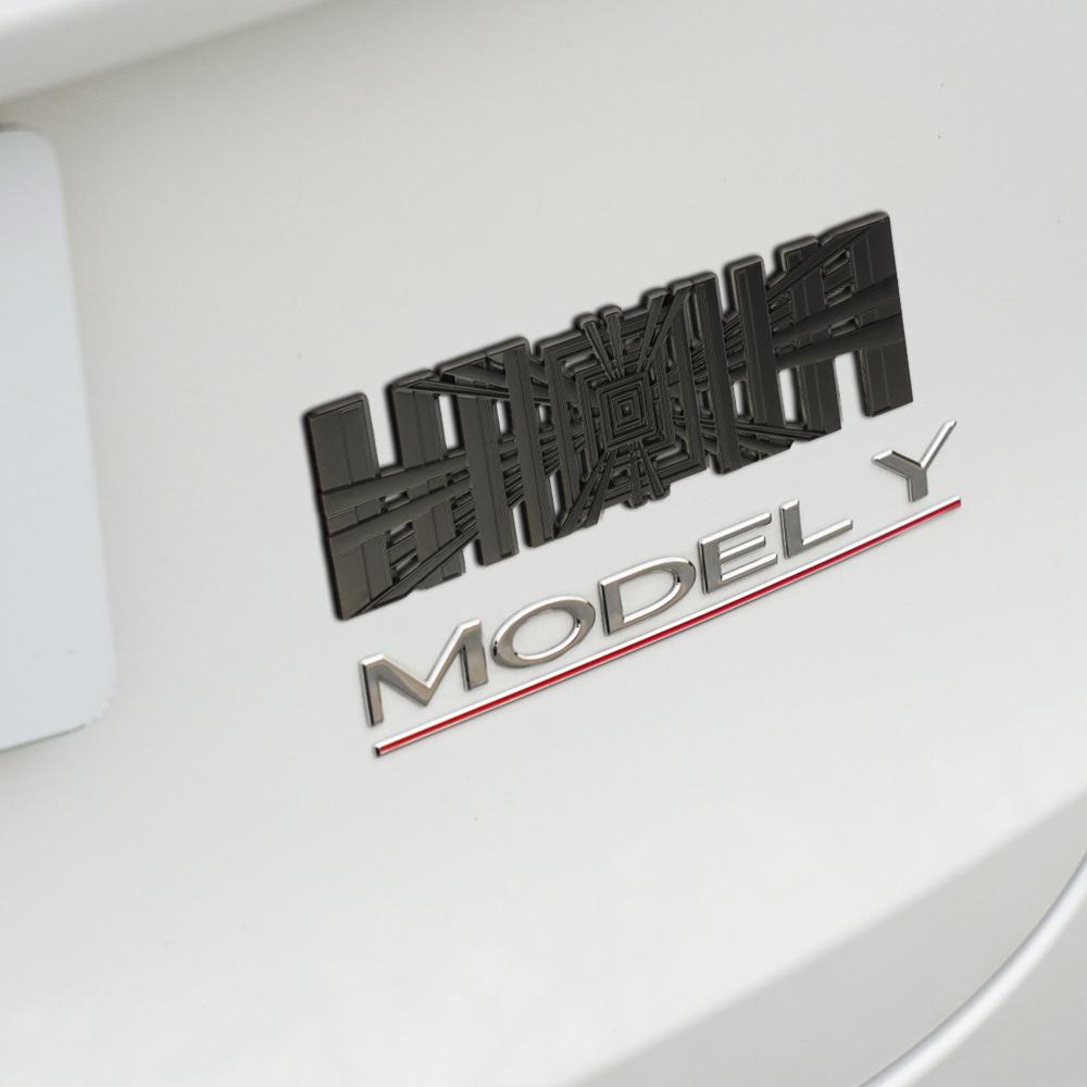Para Tesla Model 3 Y S X Plaid Insignia con Logo Pegatina Emblema del Maletero Calcomanía Decoración de Letras Performance 2024 2023 2022 Accesorios