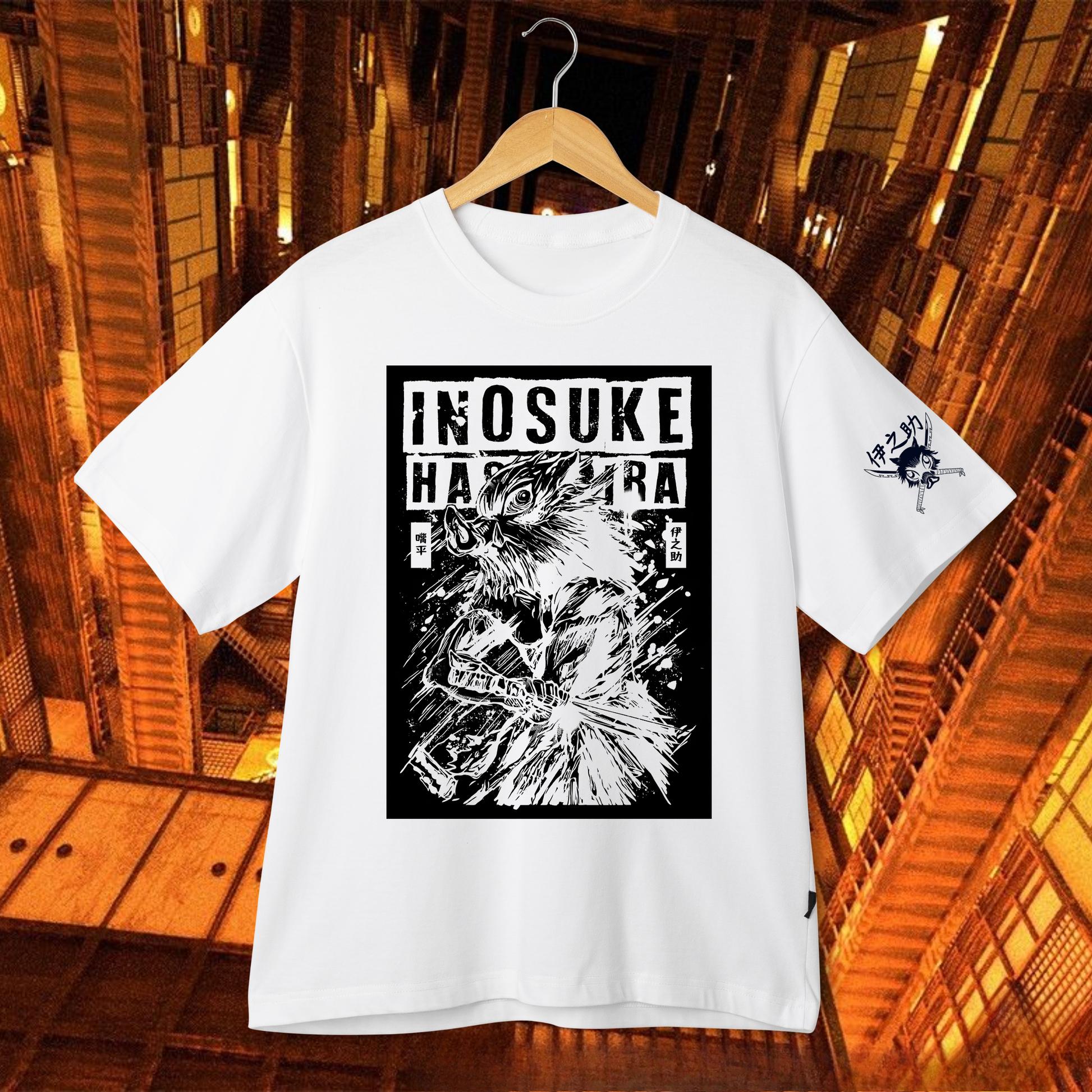 

Demon Slayer Inosuke Hashibira T-Shirt Anime Manga Style Graphic Tee Men s Streetwear Casual Top for Demon Slayer Fans S разноцветный