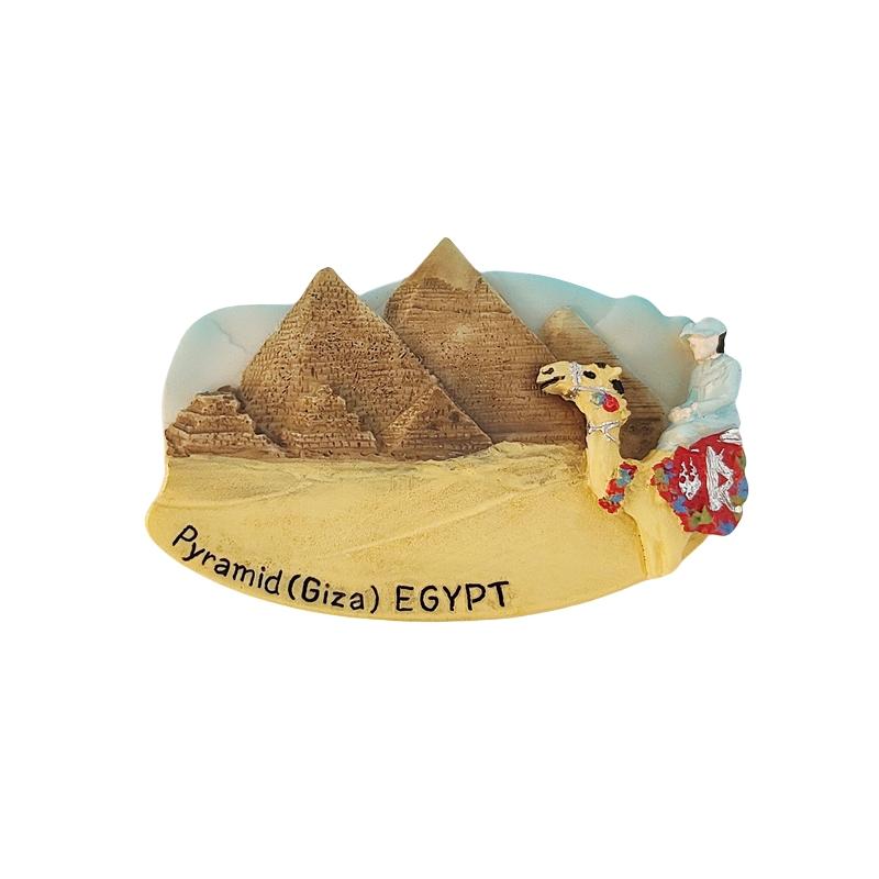 Ägypten Wüste Pyramide 3D Stereoskopisch Wahrzeichen Gebäude Tourismus Souvenirs Harzmalerei Dekoration Zuhause Kühlschrankmagnete