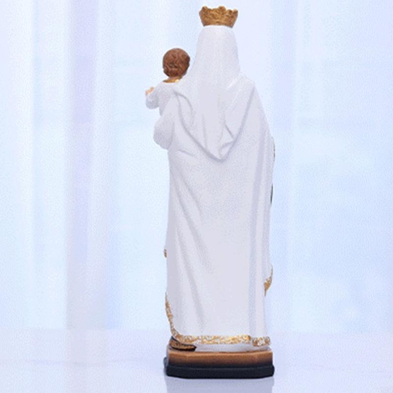 62KD Timelessly Mother With Child Statue Premium Resin Countertops Religious Decors