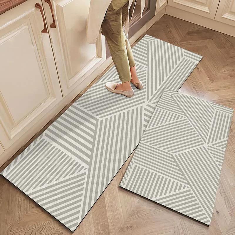 Waterproof PVC Floor Mat Non Slip Carpet Luxury Living Room Rug Big Size Entrance Doormat for Home Kitchen Decor