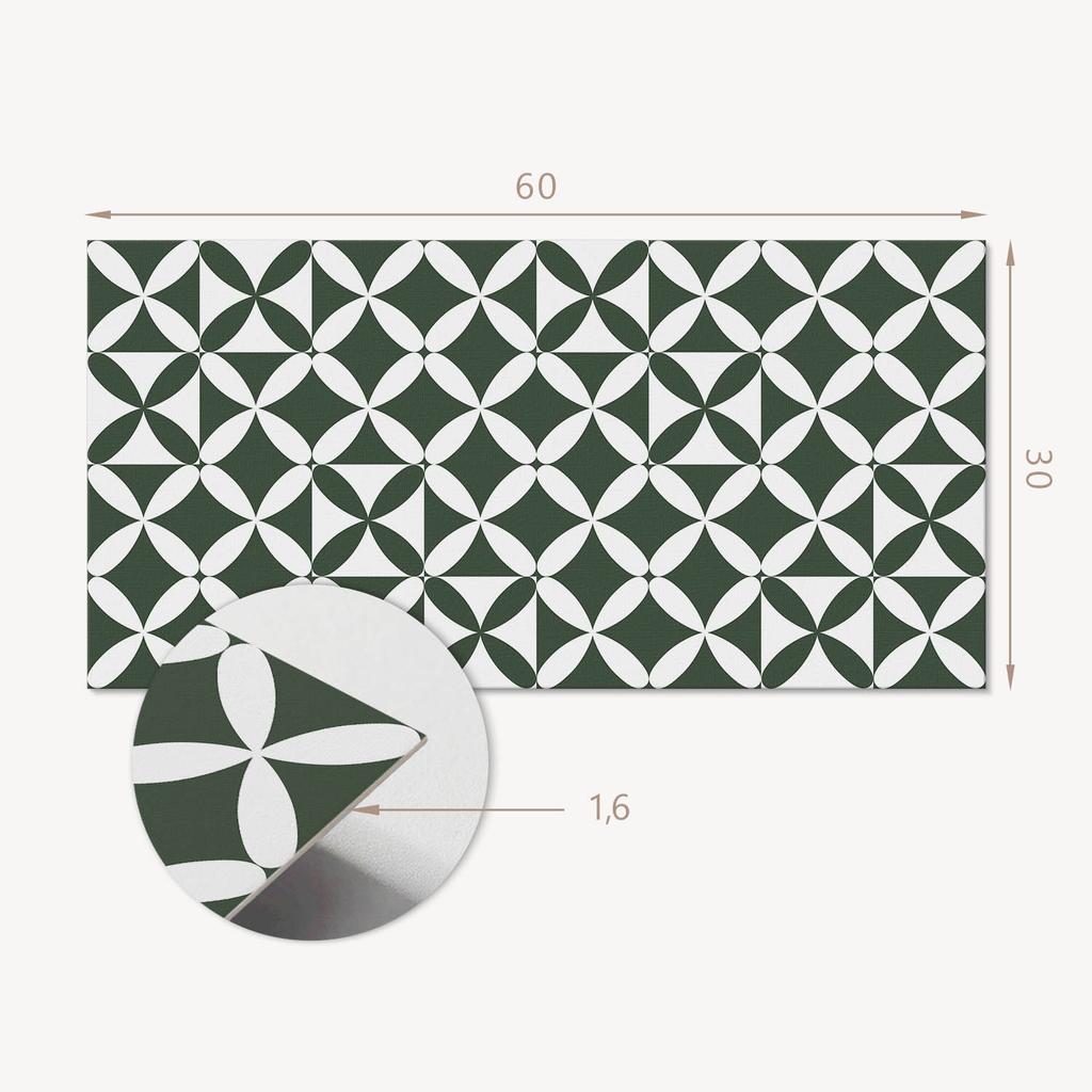 Self-Adhesive Vinyl Tiles Geometric Pattern Chessboard 6X60X30 Cm