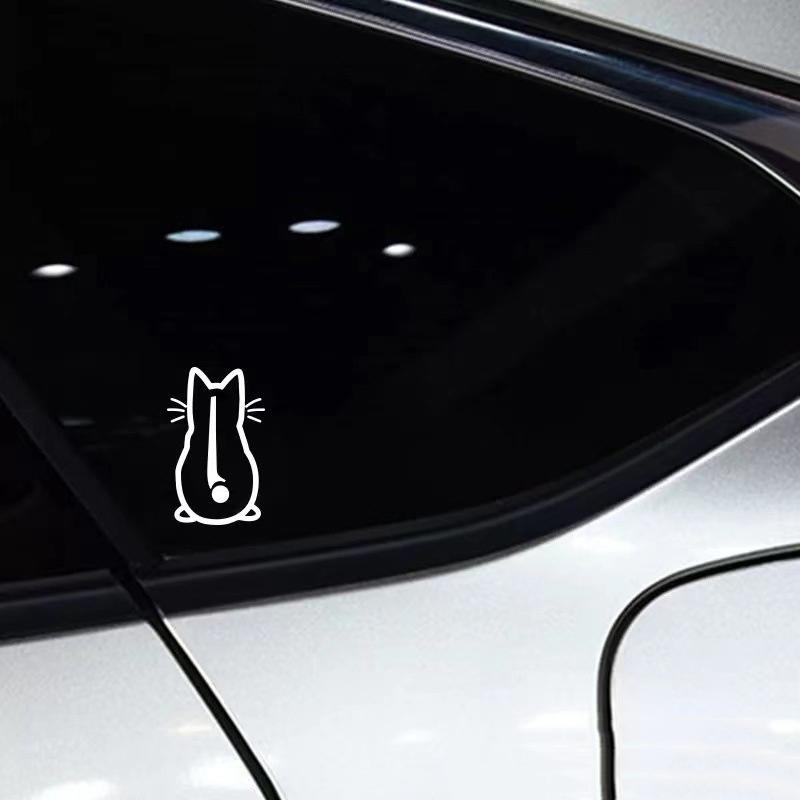 Car Interior Stickers Art Design Fun Cat Car Dtickers Window Rear Glass Car Fecoration Car Styling Sticker And Decals For Toilet