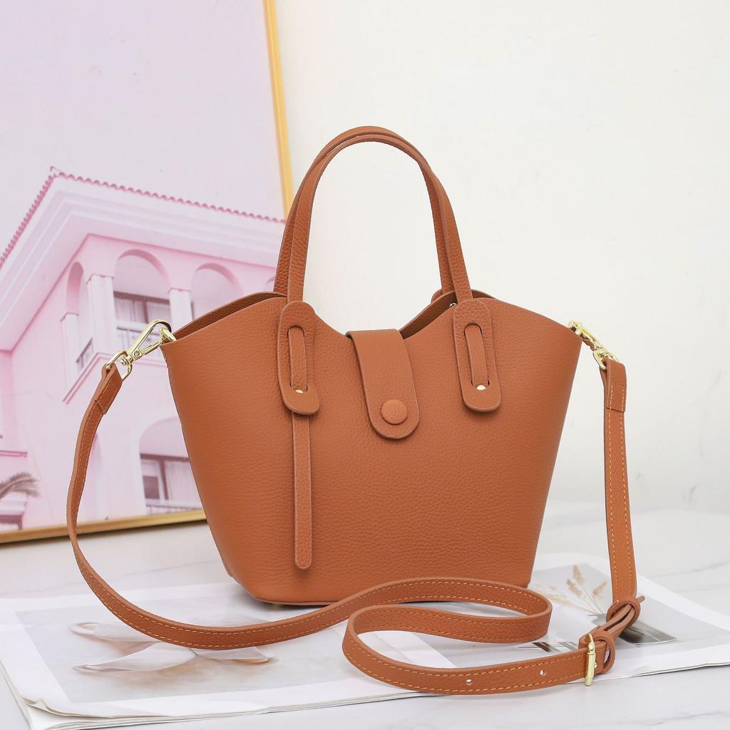 Skórzana Torba Damska na Ramię Duża Pojemność Listonoszka Torba Mamusi Modna Prosta Koszyk Warzywny Torba Muszla