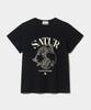 Seteo Capri Citron Drawing Summer Graphic Short Sleeve T-Shirt Classic Black