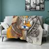 Tails Printed Flannel Blanket, soft throw for bedroom sofa, washable, Christmas present, great gift.
