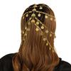 Golden Tassel Rhinestone Bridal Headpiece Arabian National Style Head Chain Stage Performance Travel Photo Headscarf Accessories