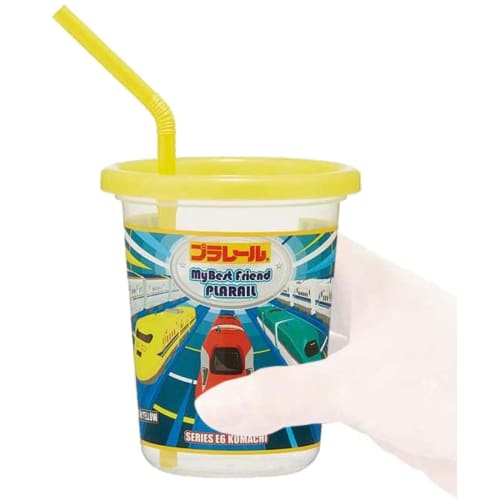 Skater Plarail 19 Tumblers with Straws, 320ml, 3-Piece Set, Made In Japan, SIH3ST