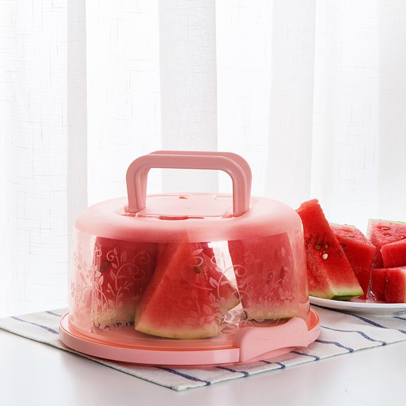 Portable Portable Plastic Cake Box 8-inch Birthday Cake Baking Box Home Kitchen PP Transparent Round Fresh-keeping Storage Boxs