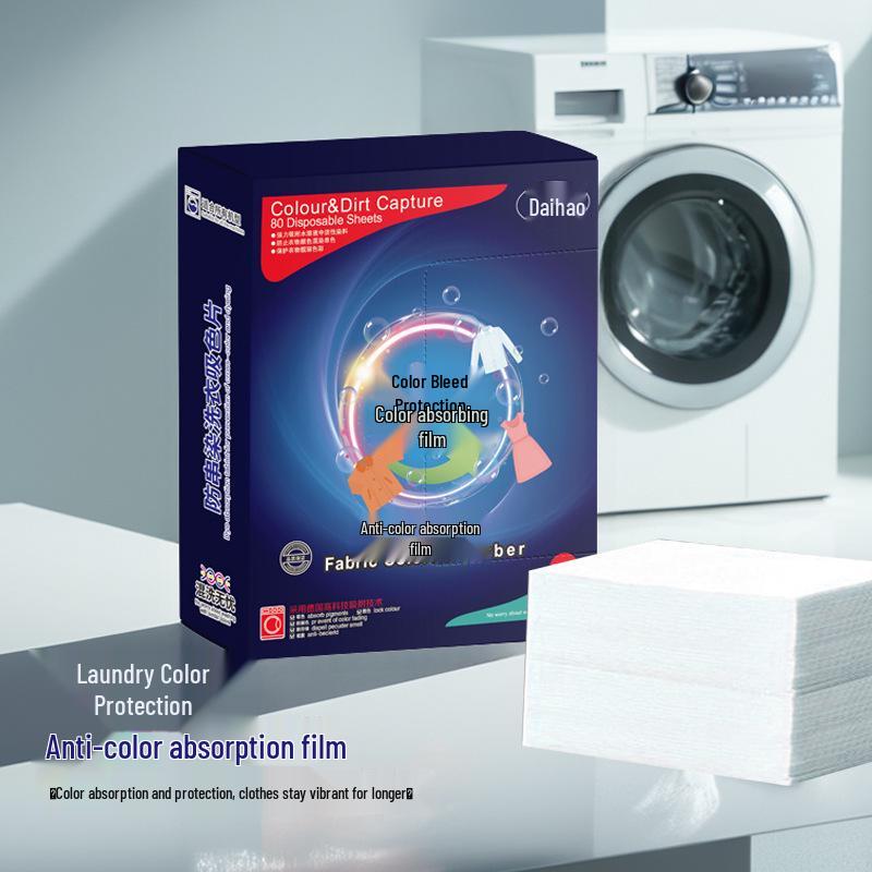 Color-absorbing sheets: prevent color bleeding in mixed washes, ensuring clothes stay vibrant and dye-free. Family pack included.