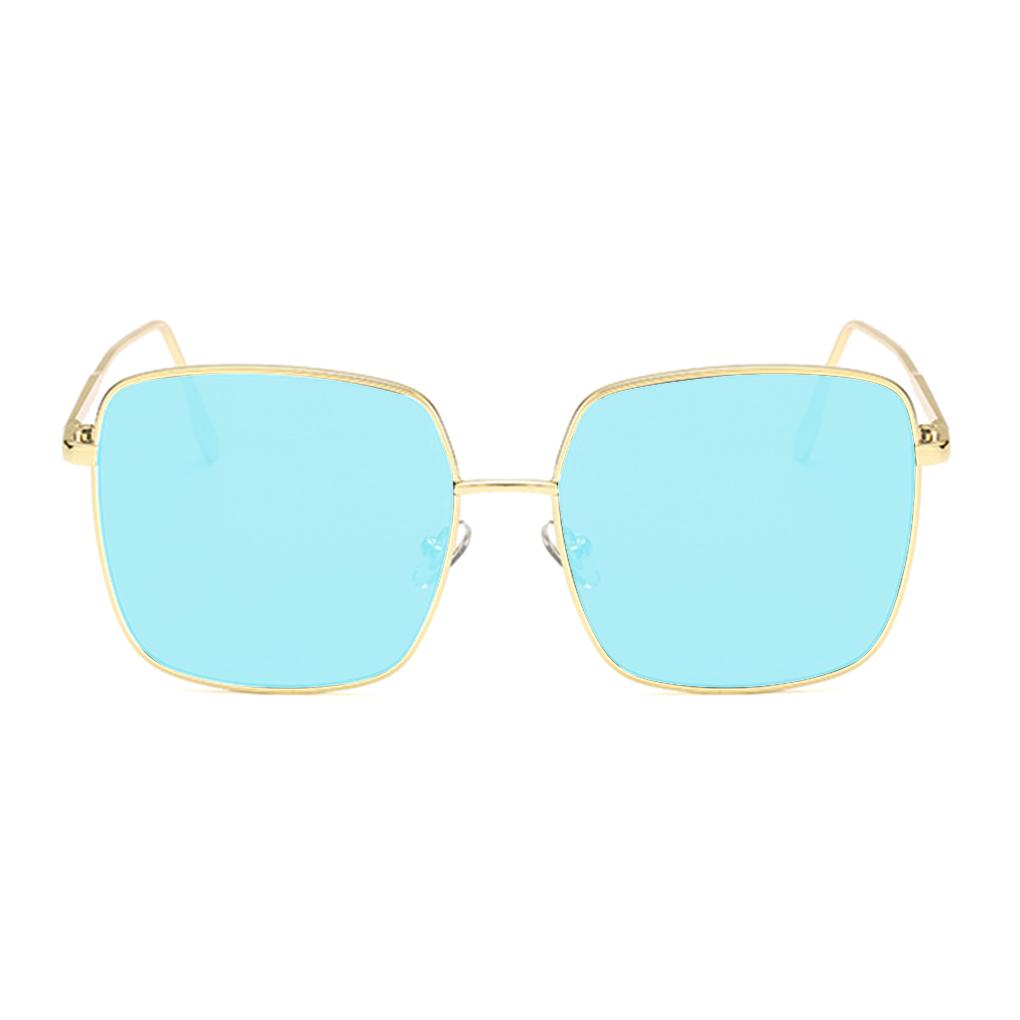 Vintage Retro Square Sunglasses Mirrored Metal Frame Glasses Women Gifts