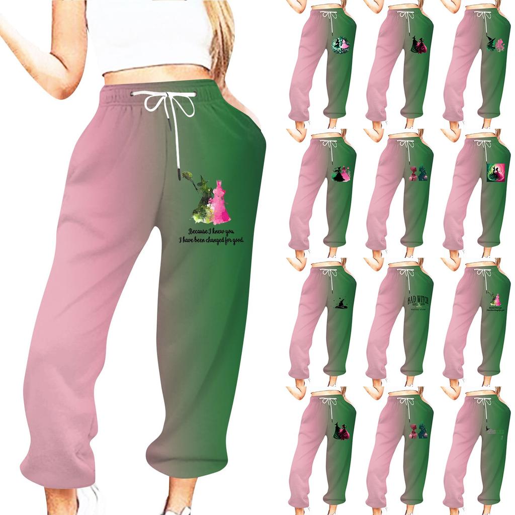 Women's  Fashion Solid Color Casual Pants, Sanitary Pants, Drawstring Elastic Waist And Leggings