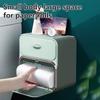 Wall Mounted Tissue Box Holder Toilet Paper Dispenser Adhesive Tissue Dispenser With Drawer For RV Hotel Kitchen Washroom