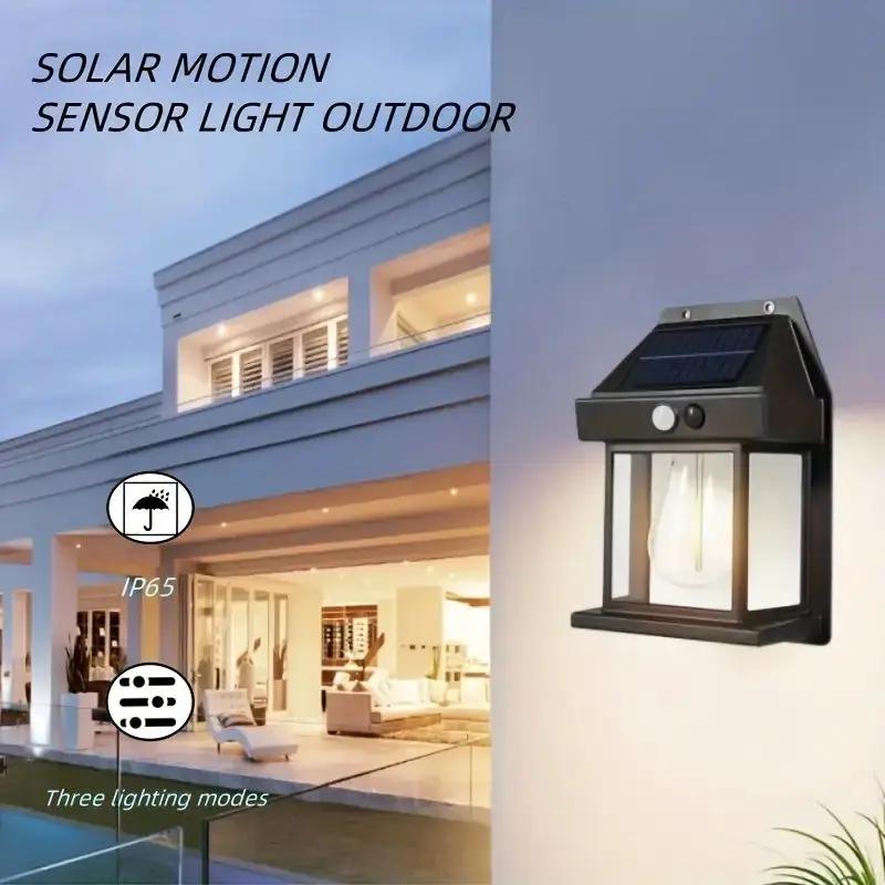 1/2/4/8 Solar Tungsten Wall Lamp IP65 Retro Tungsten Wire Design Unique Style Suitable for Garden Balcony Porch Courtyard