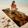 1Pc Wooden Texture Background Beach Towel, Quick Dry, Multi-Use for Beach Pool Gym Yoga Home Travel, Christmas, Halloween, Xmas Gift M928737