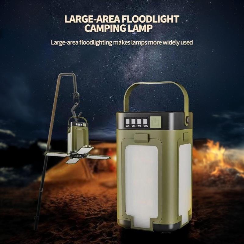 Rechargeable LED Tent Light Portable Type C Charging Multi Brightness Levels Hanging Power Lamp for Camping Travel