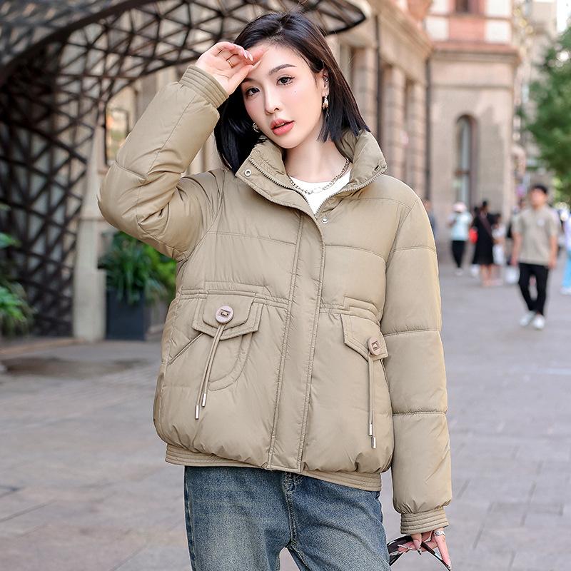

Down cotton jacket women s short 2025 new winter Korean version loose thickened bread jacket slimming warm jacket XXL