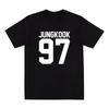 Fashion Jungkook letter printed short sleeved Womens casual daily versatile summer round neck Tshirt