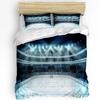 Set Biancheria da Letto Hockey per Camera da Letto Letto Casa Portiere in Stile Disegnato a Mano con Copripiumino Protettivo Ge Copripiumino e Federa