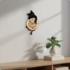 Feline Wall Clock Modern Minimalist Cat Shaped Creative Decor