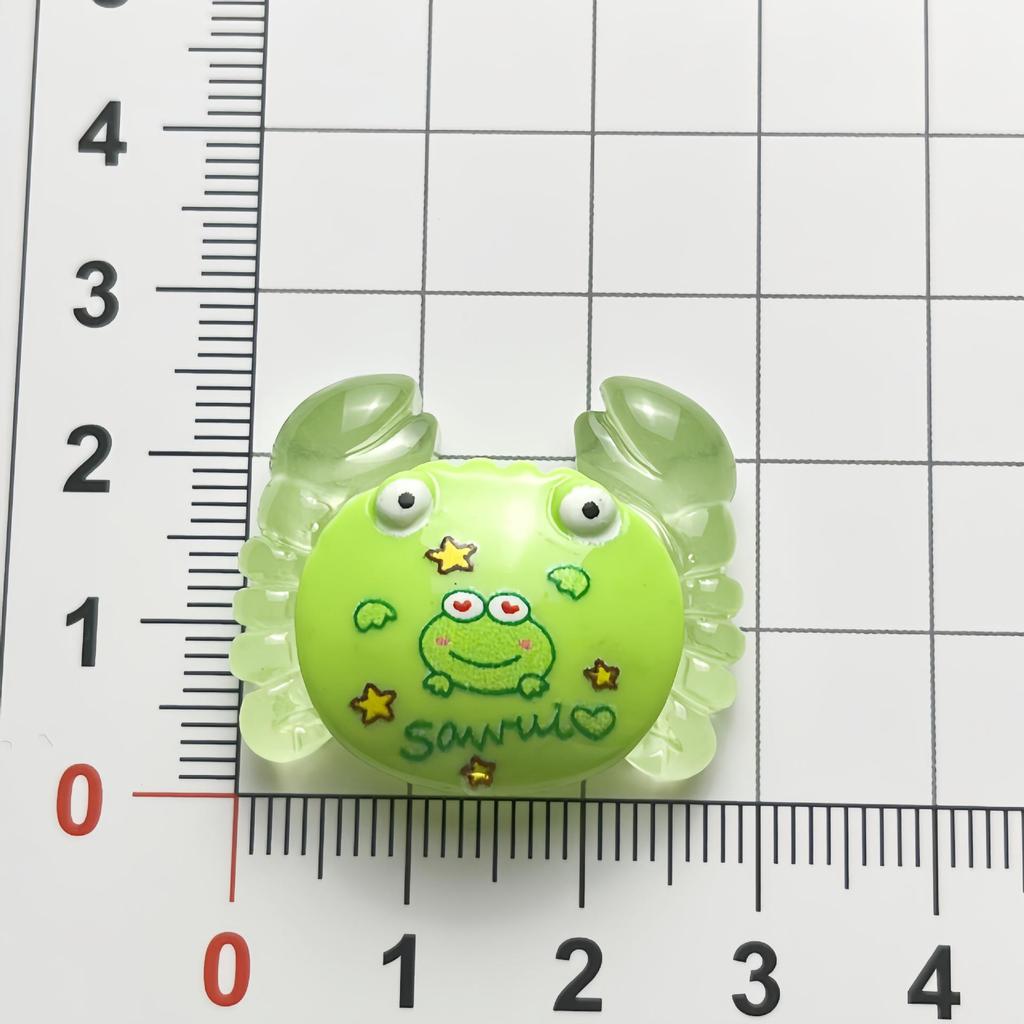 Luminous Crab Tree Resin Decorative Accessories: Hair Clip, Refrigerator Magnet, Keychain Buckle, Ornaments DIY Kit.