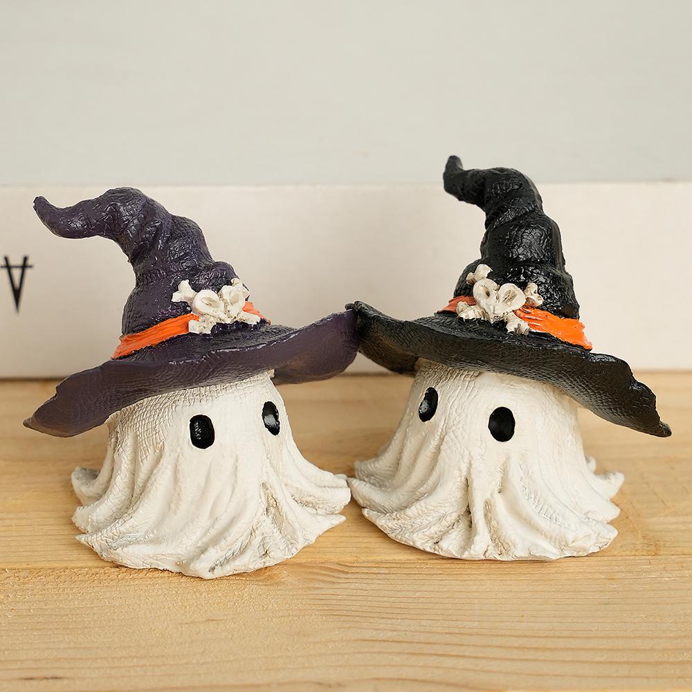 A Halloween Statue Ornaments, Horror Hooded Little Ghosts, Creative Resin Crafts, Gifts, Holiday Decorations