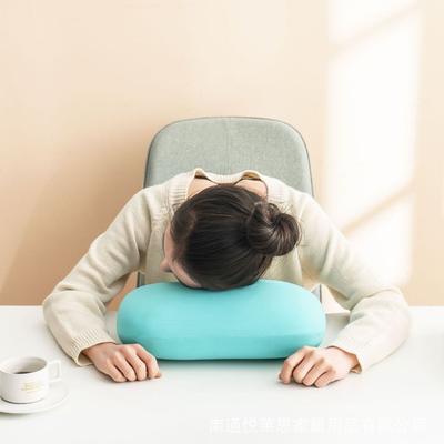 Portable Sponge Nap Pillow Macaron Color Cervical Support Neck Pillow Soft Multifunction Travel Sleeping Pillow Office