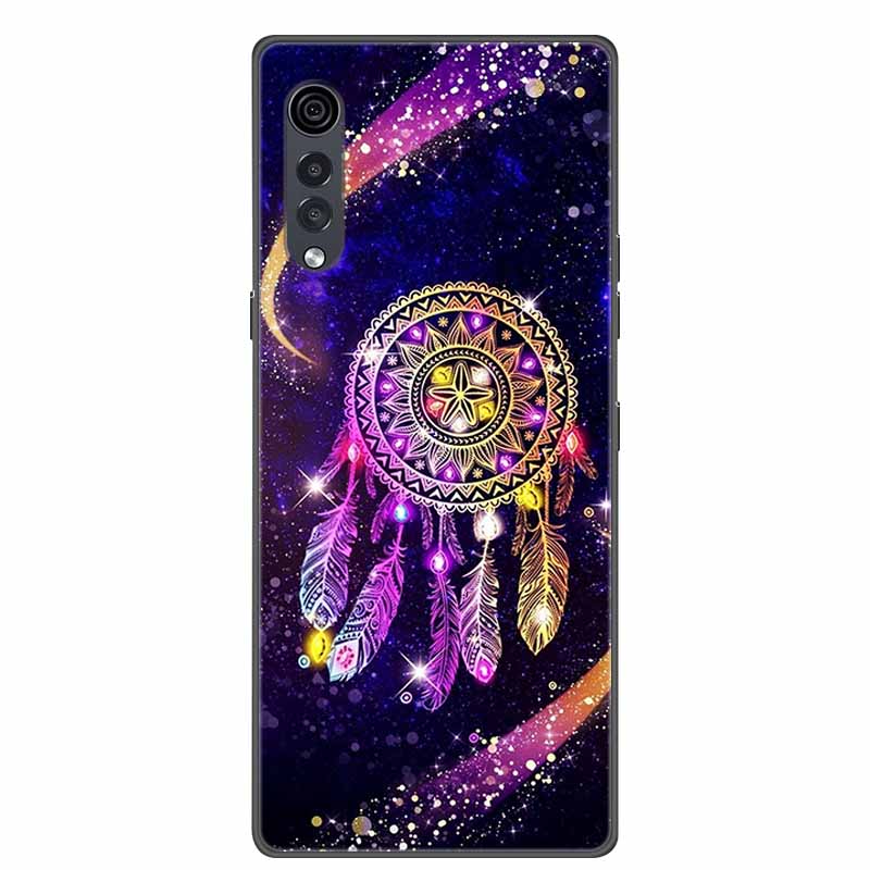 For LG Velvet Luxury Phone Case Black Soft Silicone TPU Back Cover for LGVelvet 5G Funda LMG910EMW Protector Capa Cartoon Coque