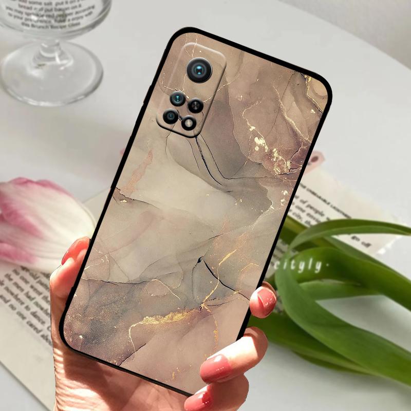 For Xiaomi Mi 10T Pro 5G Case Mi10T 10T Lite 5G Geometric Pattern Silicone TPU Matte Phone Cover For Redmi K30S Coque Bumper