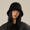 Autumn Winter Fisherman Cap, Korean Style Women'S Knitted Bucket Hat Small Face-Shown Design, Warm Uv Protection Hat Casual