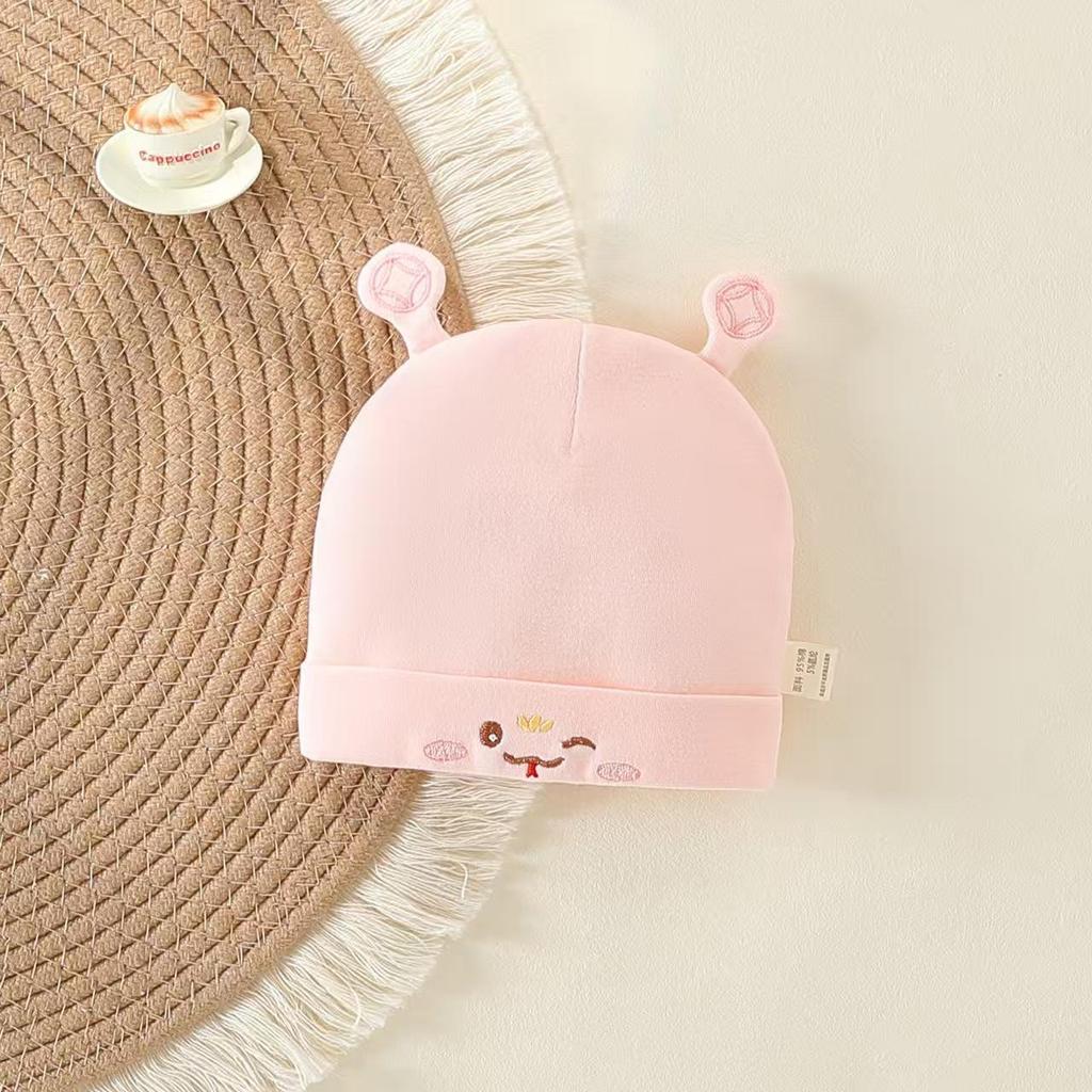 Pure Cotton Double Layer Newborn Hat for 0-3 Months, Suitable for Autumn/Winter