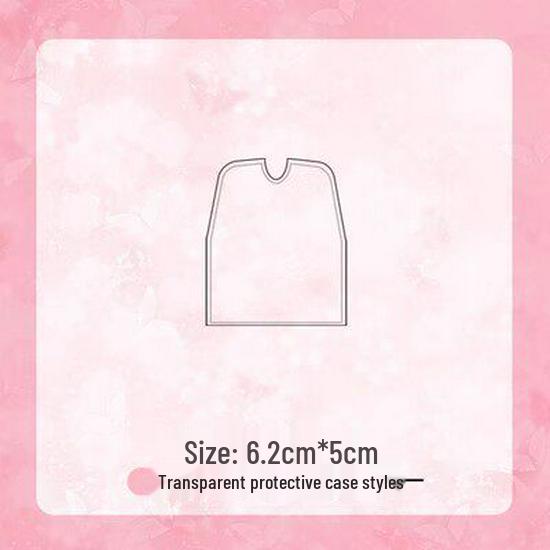 Creative Clear Silicone Badge Brooch & Keychain Protective Omamori Card Storage Case 1 piece