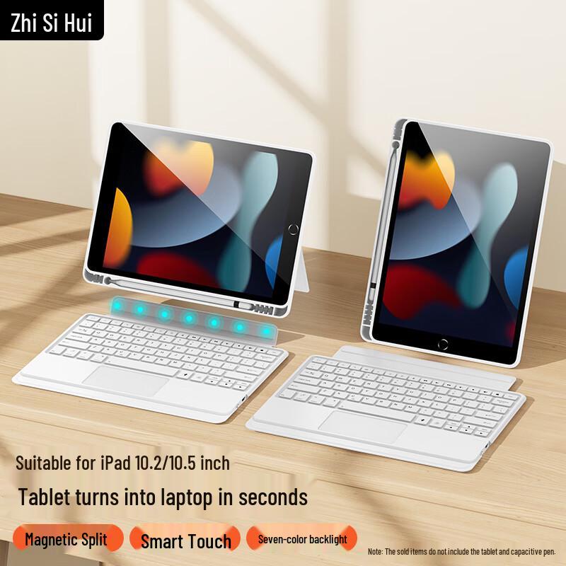 

Zhi Si Hui Magnetic Detachable Bluetooth Keyboard Case for Apple iPad