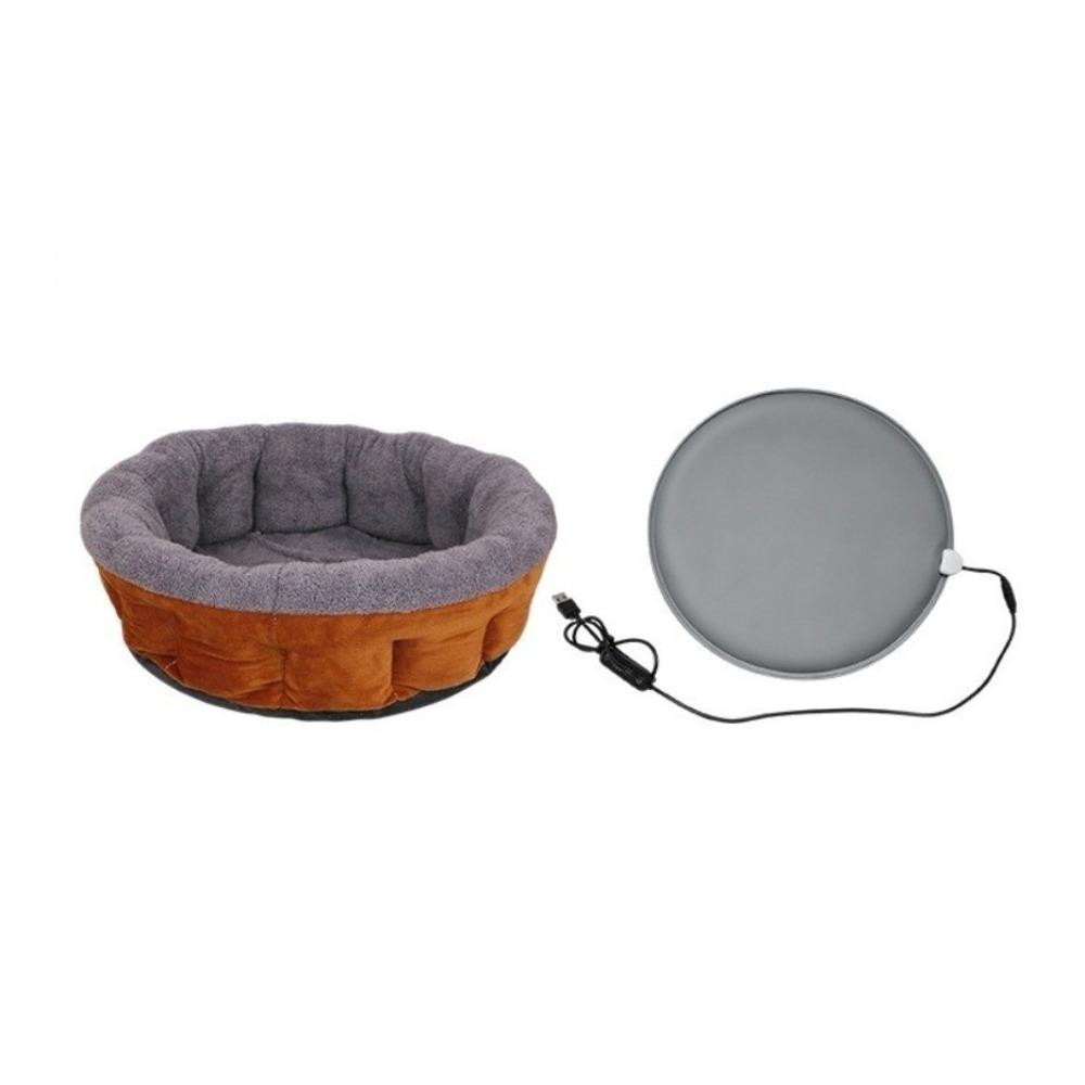 Soft Plush Warm Heated Pet Bed Adjustable Temperature Cat Sleeping Nest for Dogs Cats