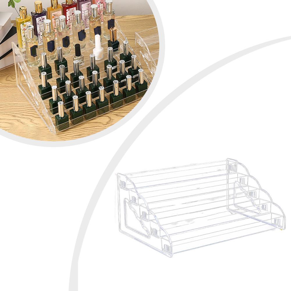 Acrylic 4 Tier Display Organizer Clear Stand for Perfume Makeup Desserts and Stable with Unique Multi Layer Design