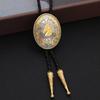 Distinctive Men's Leather Bolo Tie Men Leather Rodeos Necktie Garment Accessory for Parties And Casual Wear