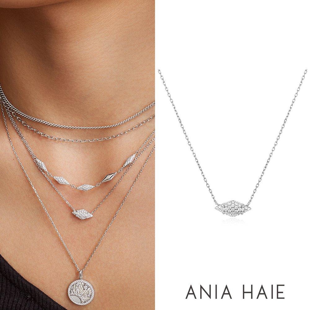 

Silver Pave Sparkle 925 Silver Necklace N061-03H