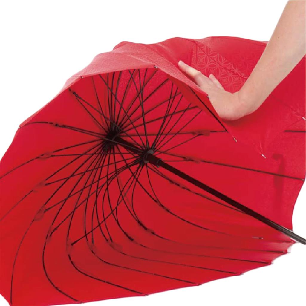 Mabu Sonnenschirm für Damen und Herren, Unisex, 60 cm, 24 Rippen, Wakakusa, langer Regenschirm, UV-Schutz, lichtblockierender Regenschirm für Sonne und Regen, stilvoll