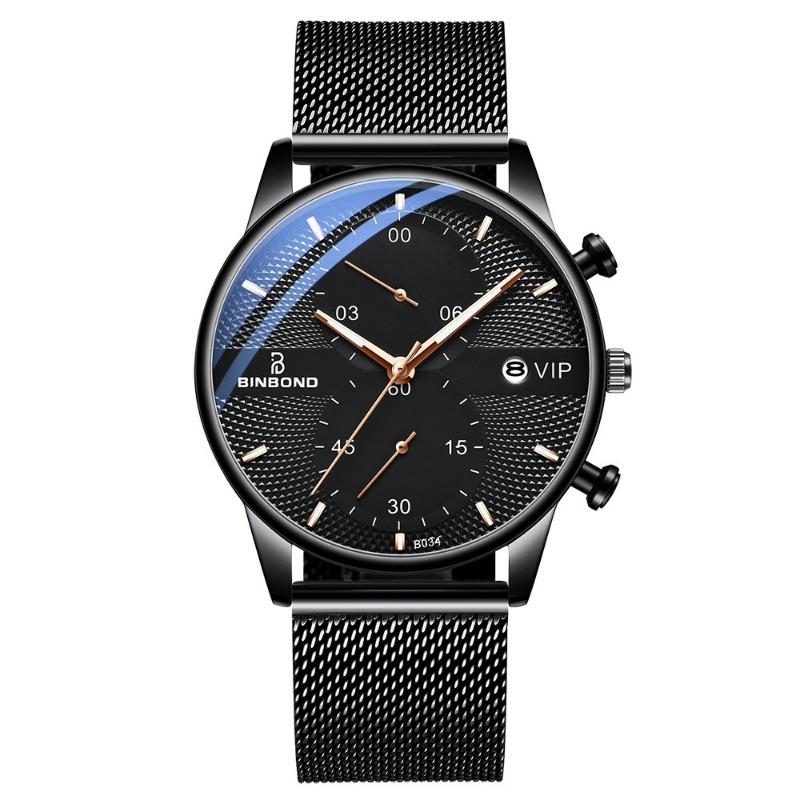 Top-Marke Dragon Watch Explosive Goldene Reliefuhr Herrenuhr Herren Drei-Augen Drache Leuchtend Wasserdicht Quarz-Uhr