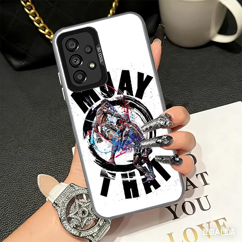 Muay Thai Fight Boxing Soft Phone Case for Samsung A17 A16 A15 A14 A13 A57 A56 A55 A54 A53 A37 A36 A35 A34 A33 A26 A25 A24 A23 A