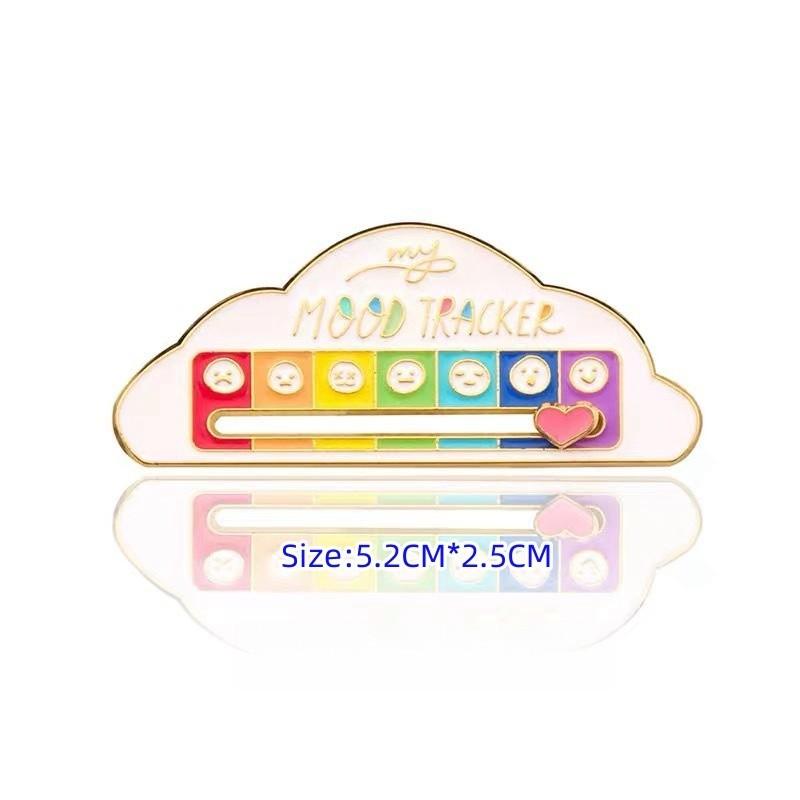 My Social Battery Slideable Creative Mood Switching Brooch Pin Badge Jewelry Accessories Gift