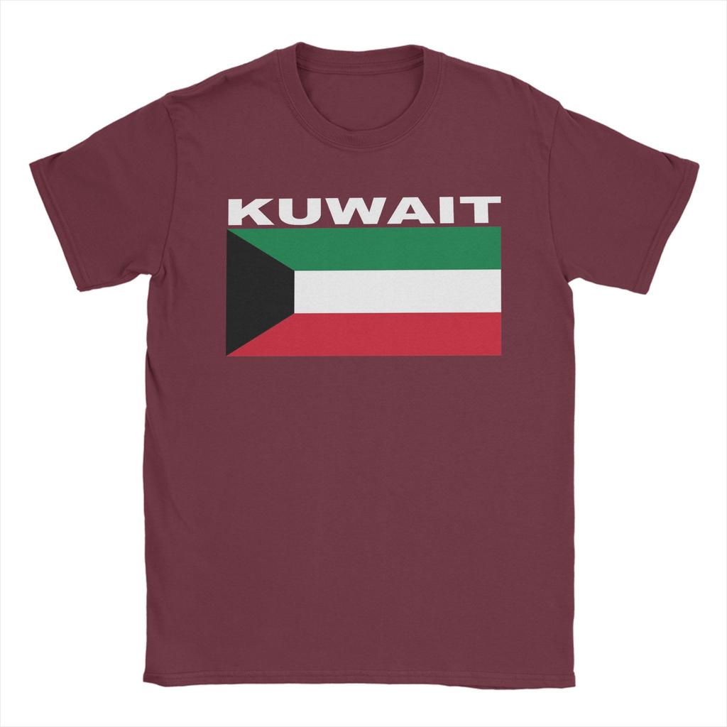 Unisex TShirt Kuwait Flag Hipster Cotton Tee Shirt Short Sleeve T Shirts Round Collar Clothing Printing