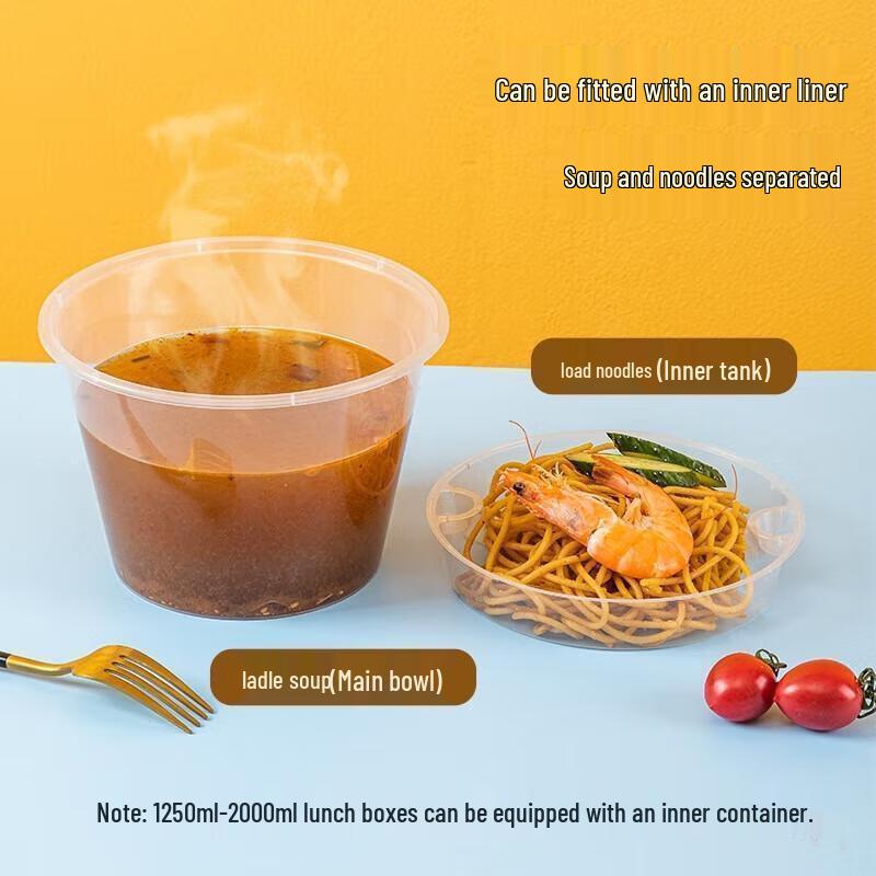 JINGRX Disposable Rectangular Meal Boxes