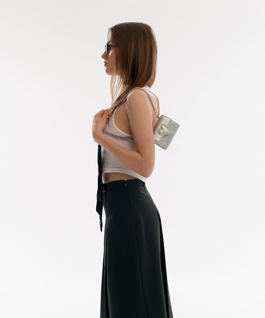Christine Project Twist Heart Micro Bag(Silver Glass)