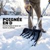 Portable Aluminum Snow Shovel, D-Shaped Handle, 45 cm Blade, Removable Handle, Black