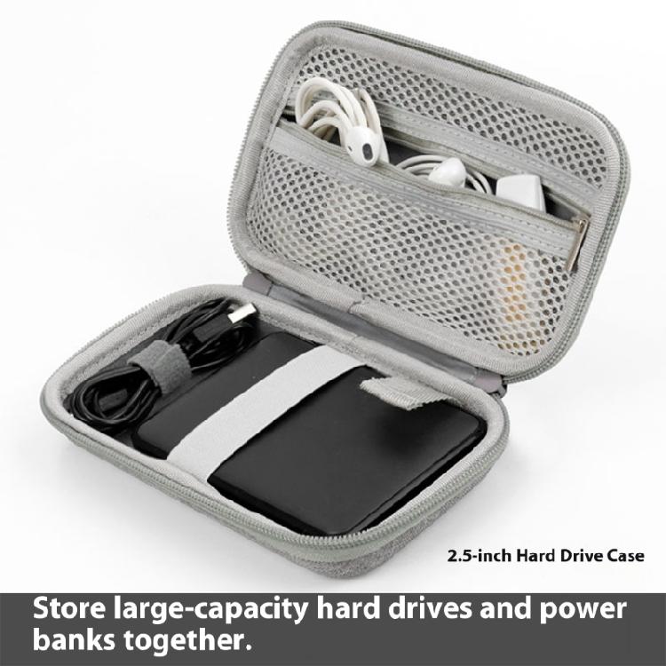 Shockproof Carrying Charging Adapter Case Hard Protective Pouch for M.2 Hard Drive Small Electronics Cable Accessories