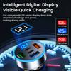 Car charger QC3.0 quick charge one tow four multi-function car converter plug 4-port car flash charge with digital display