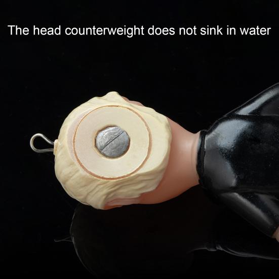 Señuelo de Pesca Giratorio con Anzuelo Triple Resistente al Desgarro Anti-Mordida Diseño Compacto Portátil Señuelo de Lentejuelas para Pesca de Superficie Señuelo Duro