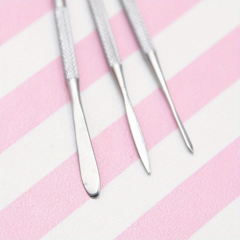 3 szt. Szpatułki ze stali nierdzewnej - Mini podwójna główka Narzędzie do rzeźbienia Diy z gliny, Kamień Plastik Ultra lekkie narzędzie do formowania gliny