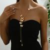 1pc Elegant Golden Butterfly Y-Necklace Long Sweater Chain with Delicate Butterfly Charms Necklace for WomenGood product